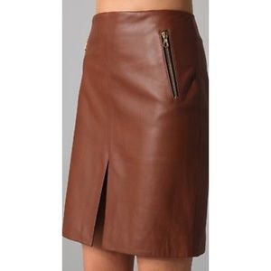 Rag & bone leather zipper skirt